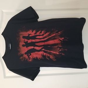 The Walking Dead Black and Red T-shirt